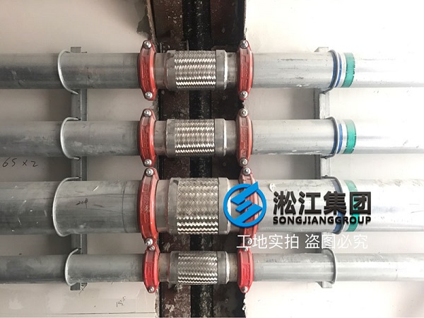 上海銀商科技園卡箍式金屬軟管使用現場
