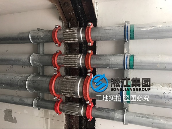 上海銀商科技園卡箍式金屬軟管使用現場